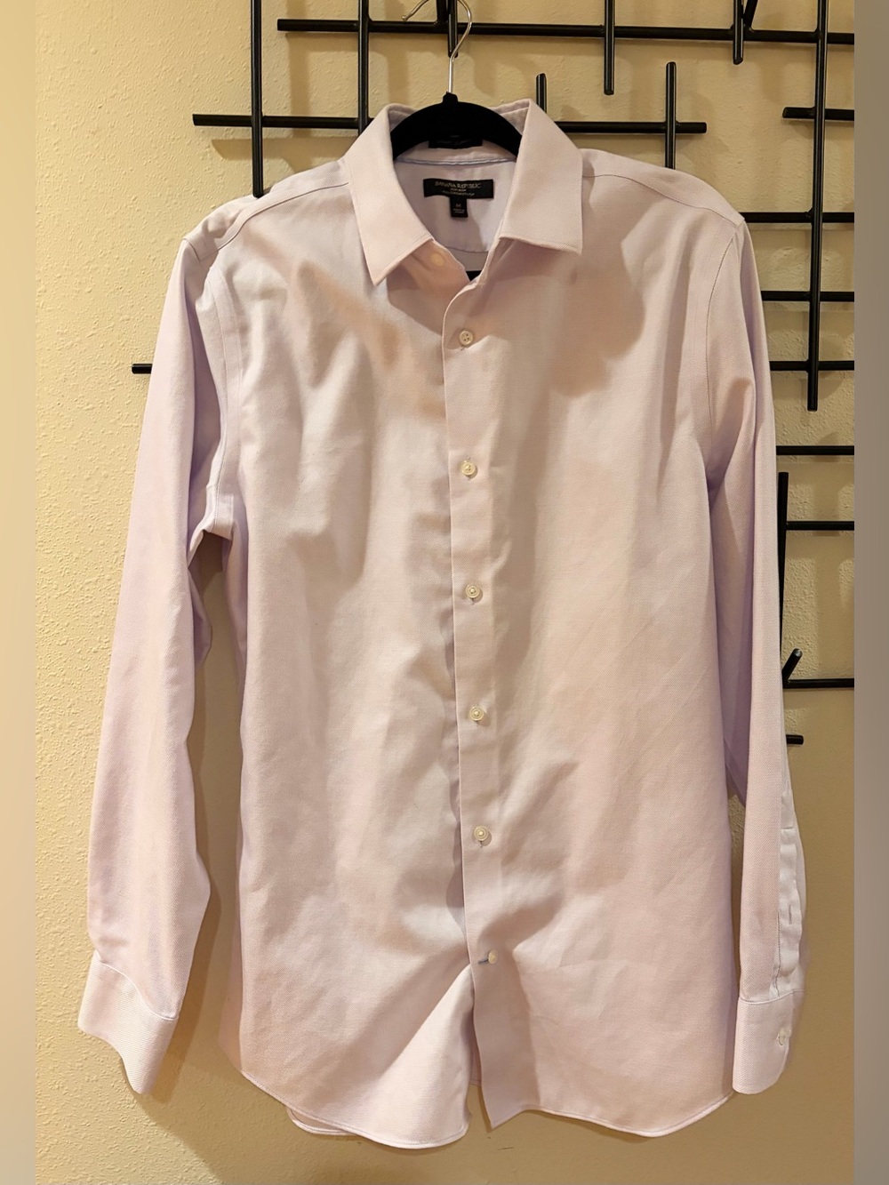 Banana Republic Light Lavender Men's Dress Shirt - Long Sleeve